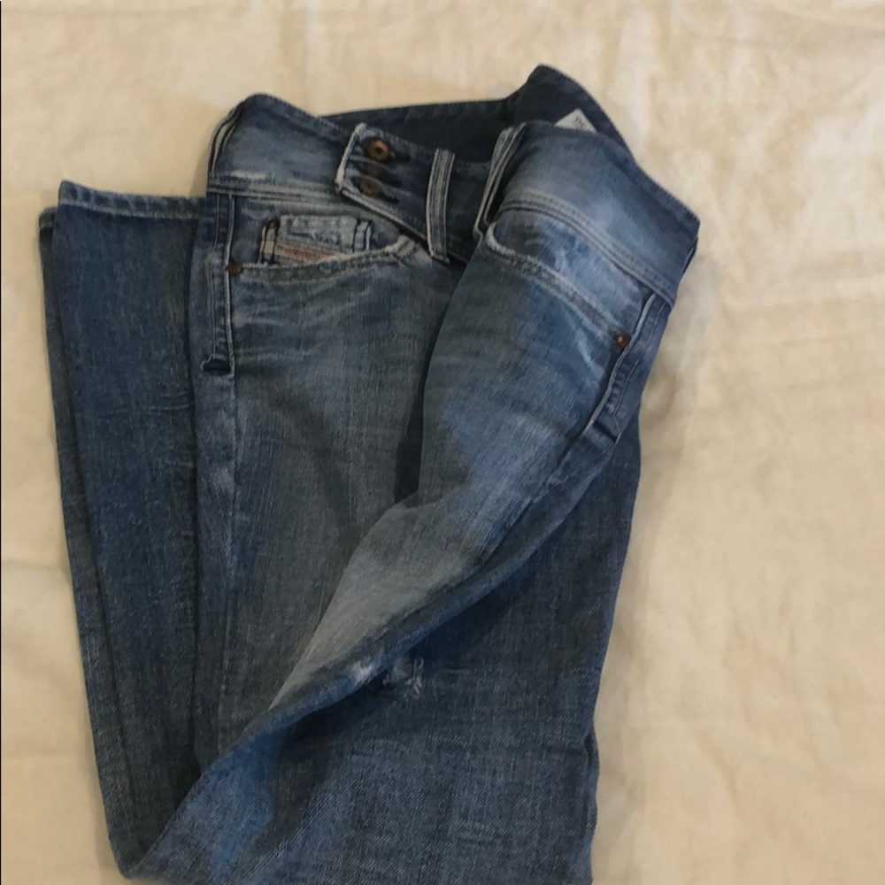 Diesel denims.